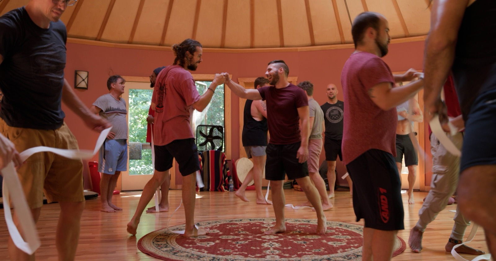 Men in community at a Heart of Men gathering